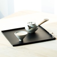 Modern Decorative Black Metal Decorative Serving Tray Organizer Accept customized Design