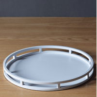 Decorative Round Metal Storage Organizer Serving Tray For Promotional Sales