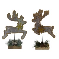 Wholesale wood craft golden elk desk table decoration