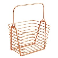 Nordic metal wire storage basket with handle for home decoration accept customized size